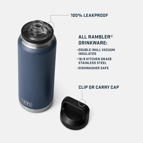 YETI Rambler 36 oz Bottle, Vacuum Insulated, Leakproof, Stainless Steel with