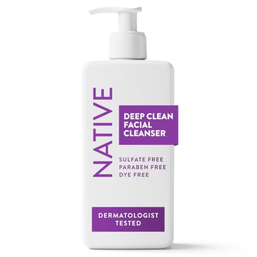 Native Deep Cleansing Facial Cleanser, for Oily to Combination Skin, Sulfate