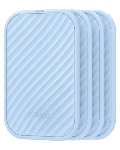 TOURIT 4 Pack Reusable Slim Ice Packs for Lunch Boxes and Coolers