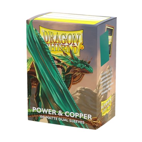 Dragon Shield | Matte Dual Standard Size Card Sleeves | 100ct - Smooth & Tough Premium TCG Sleeves - Compatible with Pokemon, One Piece, and Magic: The Gathering | Power & Copper