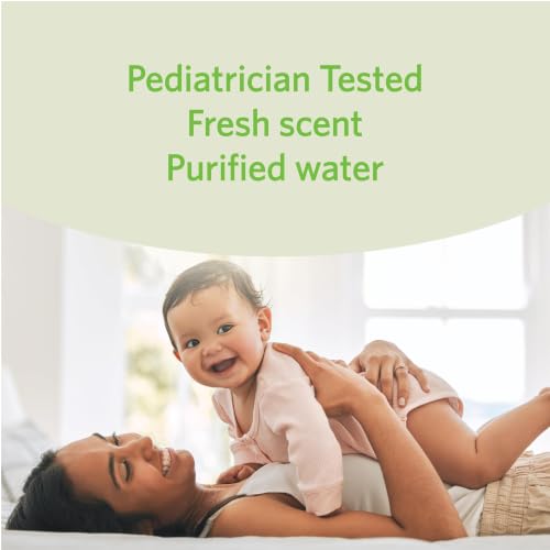 Amazon Elements Baby Wipes, Fresh Scent, Flip-Top Packs, Alcohol-Free, With Cucumber and Aloe, 270 Count, 3 Packs of 90