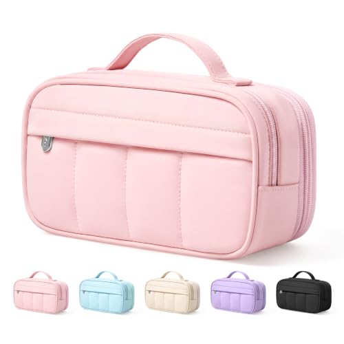 Sooez Pencil Case for Girls, Cute Large Capacity Pencil Pouch Pen Bag, Pink