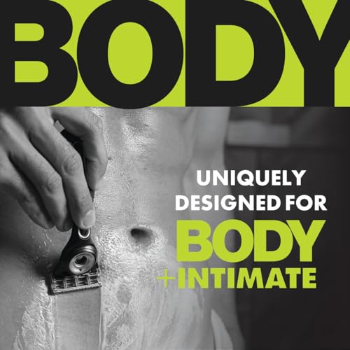 Gillette Labs Body + Intimate Razor For Men, Handle + 4 Blade Refills, Travel