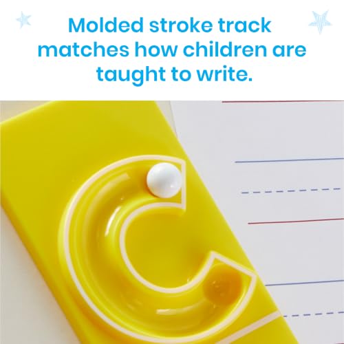 hand2mind MarbleTracers - Lowercase Letters, 24 Letter Tracing Trays, 10 Marbles, Preschool Learning Activities, Fine Motor Skills Toys, Kindergarten Centers for Classroom, Handwriting Practice