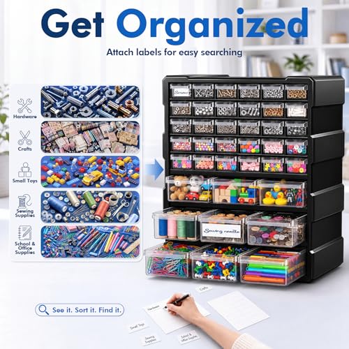 Drawer Organizer Craft Organizers and Storage with Dividers Labels Thicker
