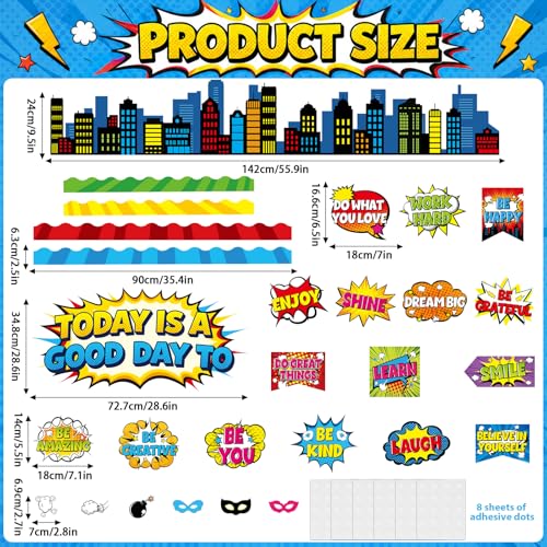 Hero Themed Mental Health Bulletin Board Set Motivational Classroom Decor
