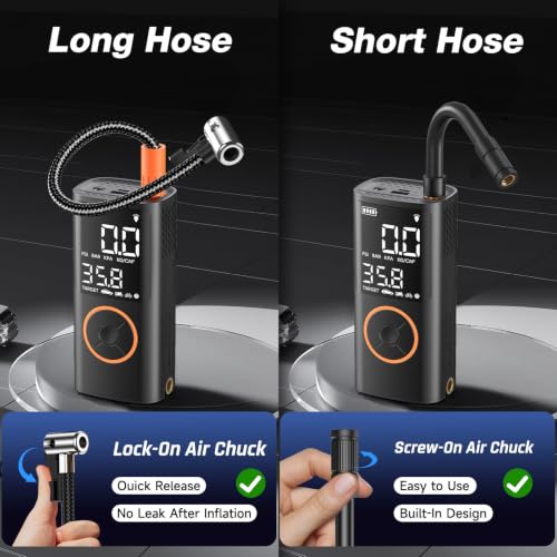 OlarHike Tire Inflator Portable Air Compressor,Cordless Electric Bike Pump