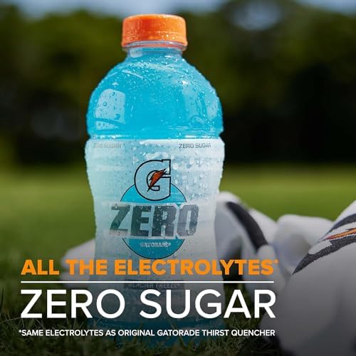 Gatorade Zero Sugar Thirst Quencher Sports Drinks, Lemon-Lime, 20 Ounce