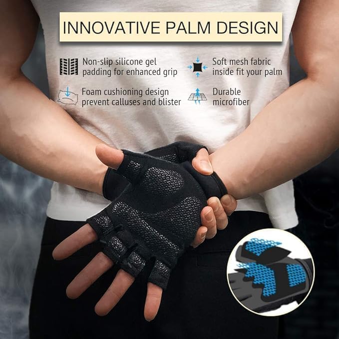 ATERCEL Workout Gloves for Men and Women, Exercise Gloves for Weight Lifting