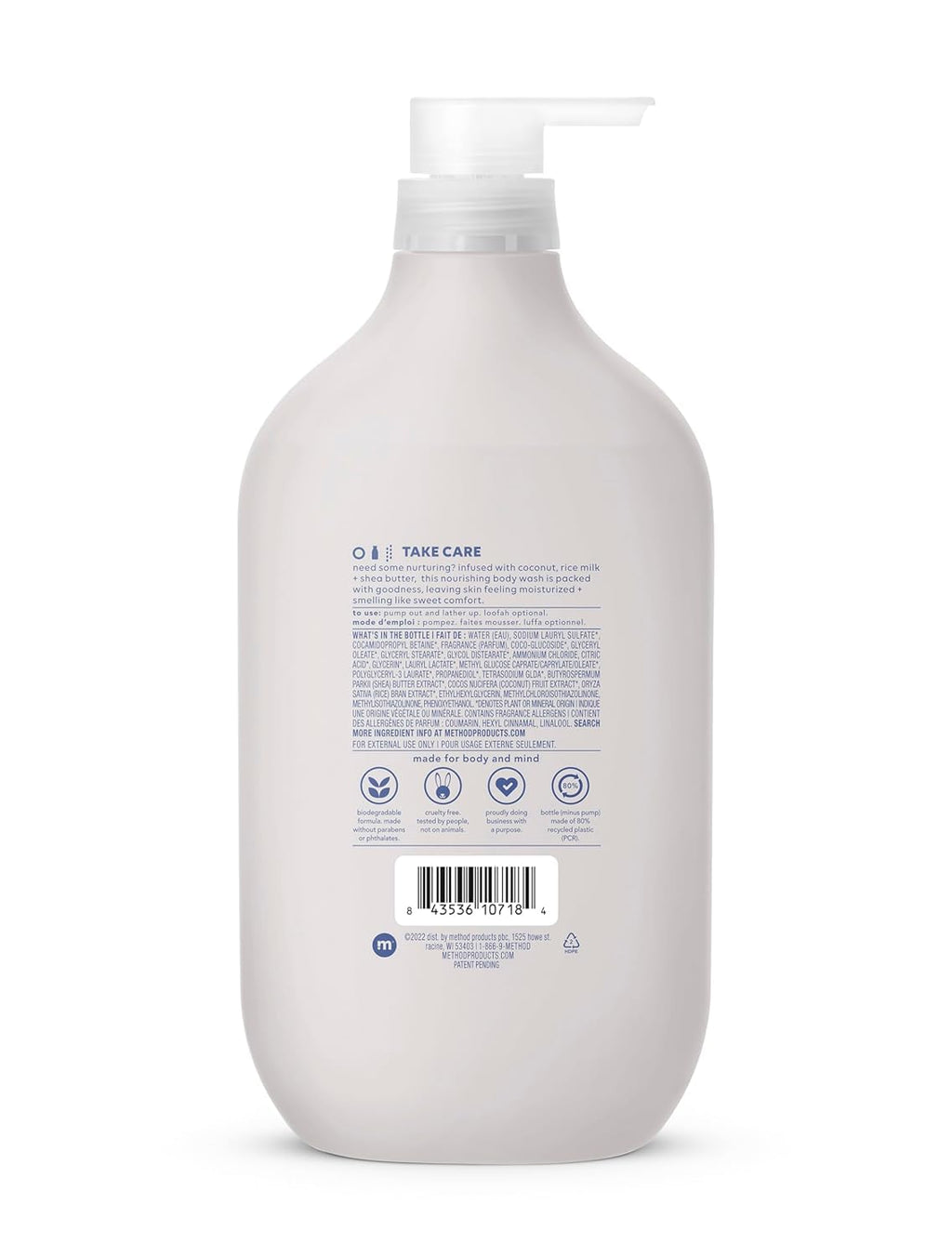 Method Body Wash, Simply Nourish, Paraben and Phthalate Free, 28 oz (Pack of