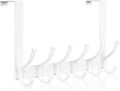 Optish Over The Door Hooks, Door Hanger Hooks for Hanging, Over The Doors Towel Racks for Bathroom, Coat Rack Dorm Essentials (1Pack, White, Fit 1-3/4" Doors)