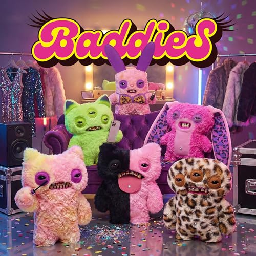 Fuggler Baddies Fuggs 9 Inch (Wide Eyed Weirdo) by ZURU | Funny Ugly Monster with signature teeth; soft & huggable collectible plush; for fans & collectors; gift for tweens & teens