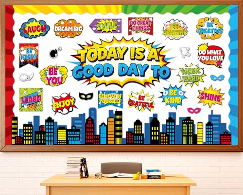 Hero Themed Mental Health Bulletin Board Set Motivational Classroom Decor