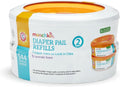 Munchkinå¨ Arm & Hammer Diaper Pail Refill Rings, Holds up to 544 Newborn Diapers, 2 Pack
