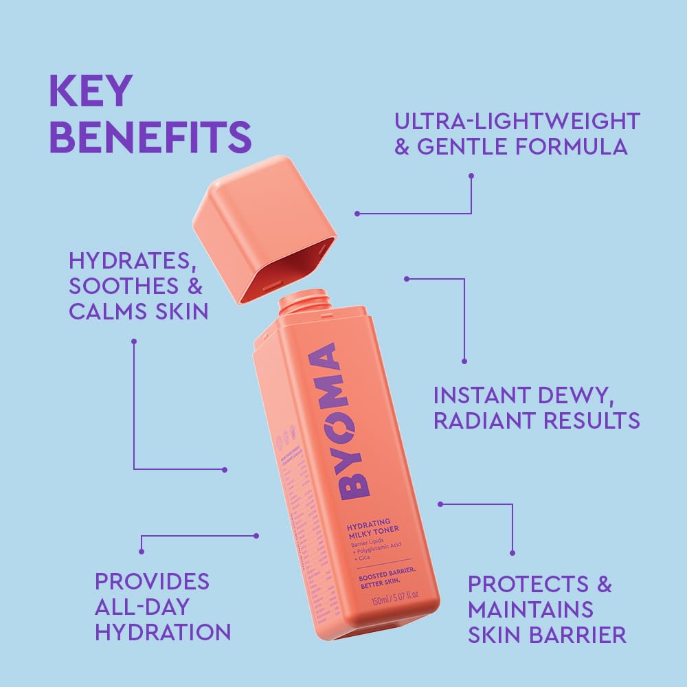 BYOMA Hydrating Milky Toner - Dewy, Ultra Hydrating Toner for Face - Soothes