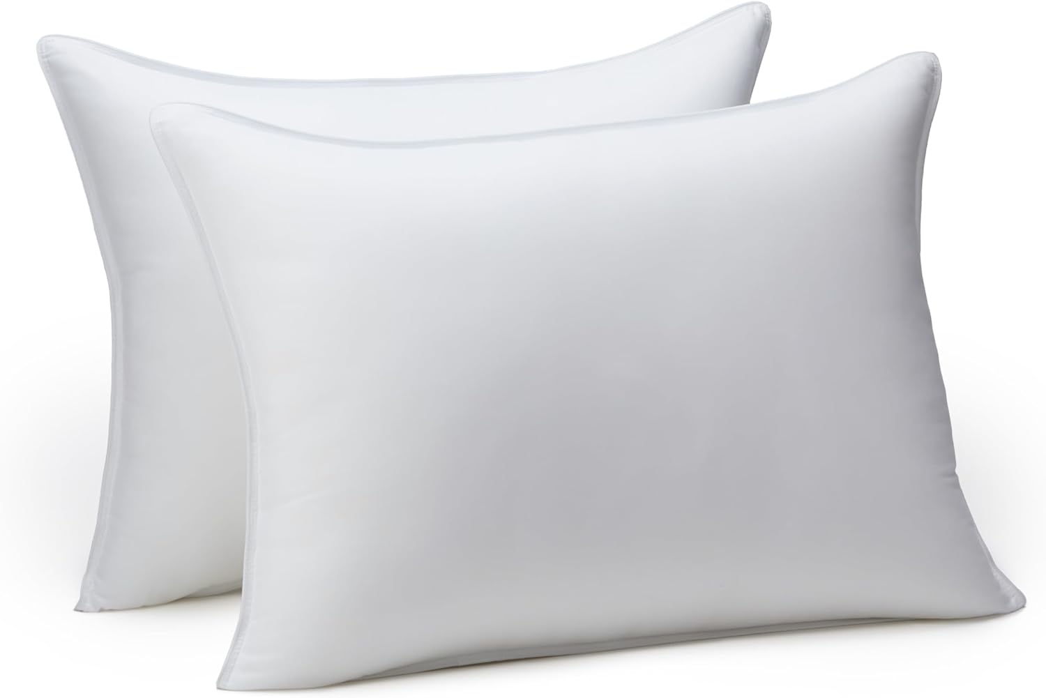 Amazon Basics Down Alternative Pillow for Back Side Sleepers, Medium Density