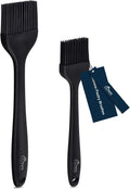 HOTEC 600‰ãä Heat Resistasnt Basting Brushes, BPA Free Silicone Pastry Brush, Spread Oil Butter Sauce Marinades for BBQ Grill Barbecue Baking Kitchen Cooking Dishwasher Safe (Black 2)