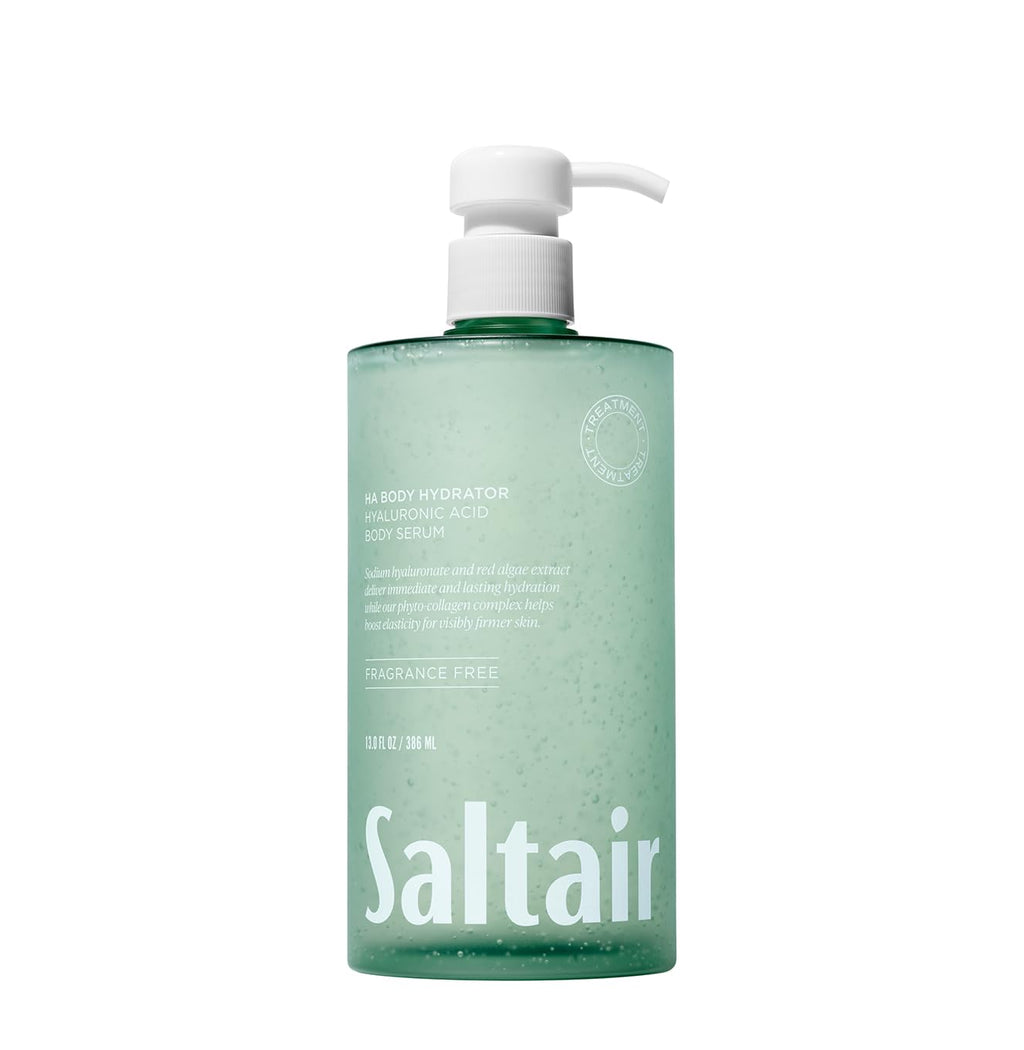 Saltair Hyaluronic Acid Body Serum ‰ÛÒ Hydrating Body Lotion for Smoother Looking Skin ‰ÛÒ Sheer Gel Moisturizer with Sodium Hyaluronate & Red Algae ‰ÛÒ Fragrance-Free HA Hydrator ‰ÛÒ 13oz Pump Bottle