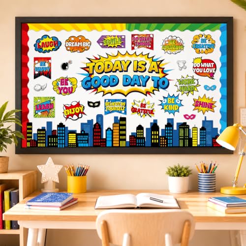 Hero Themed Mental Health Bulletin Board Set Motivational Classroom Decor