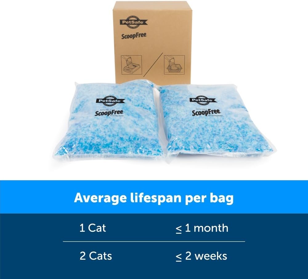 PetSafe ScoopFree Premium Crystal Cat Litter - Outperforms Clay Litter