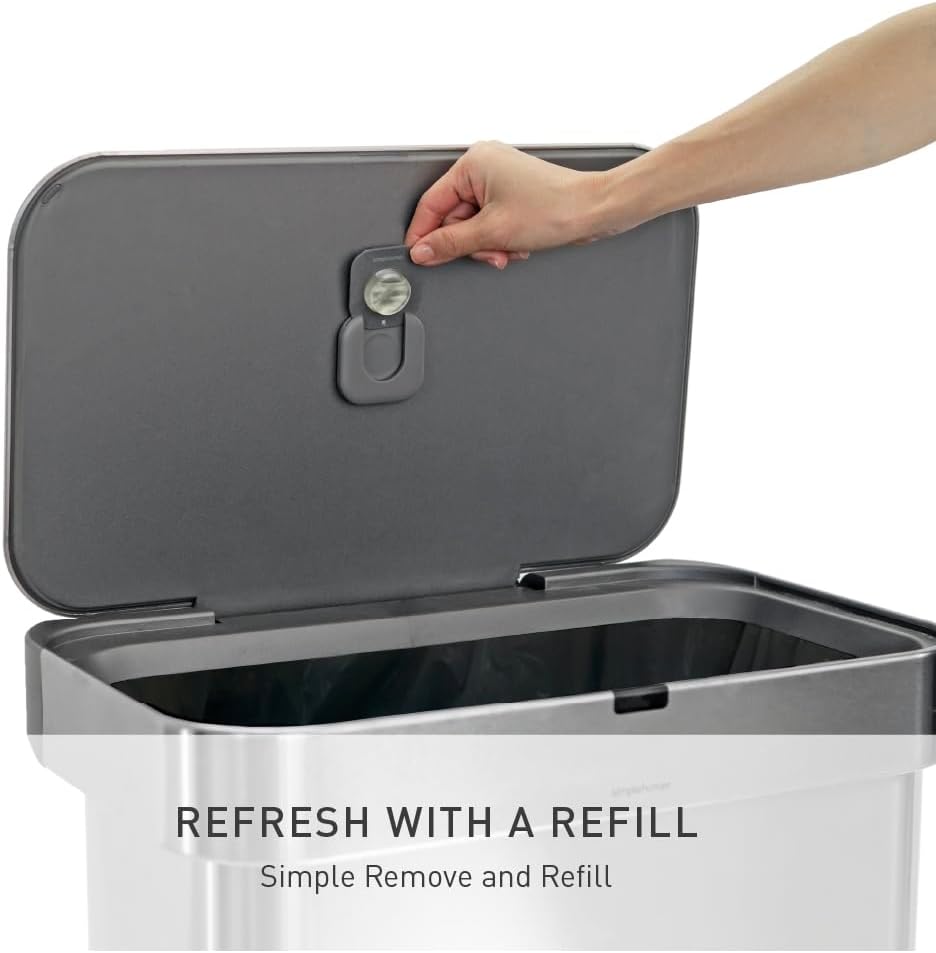 simplehuman Odorsorb Pod Refill Pack ‰ÛÒ Natural Plant-Based, Fragrance-Free Trash Can Odor Eliminator Refills for Trash Cans, Odor Control Pods for Closed-Lid Trash Cans (4 Pods)
