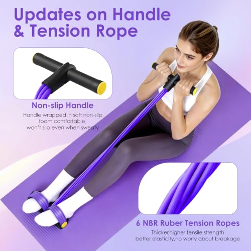 Pedal Resistance Band with Handle， Foot Pedal Resistance Band for