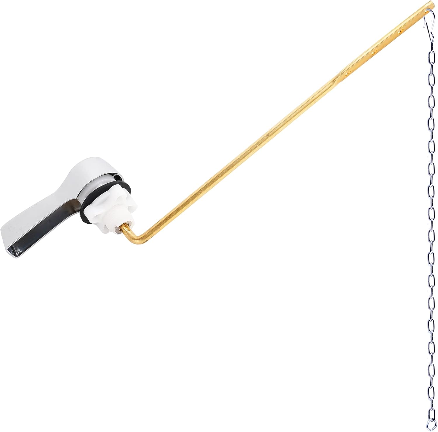 Hibbent Universal Metal Front Mount Toilet Handle Replacement Kit, Brass