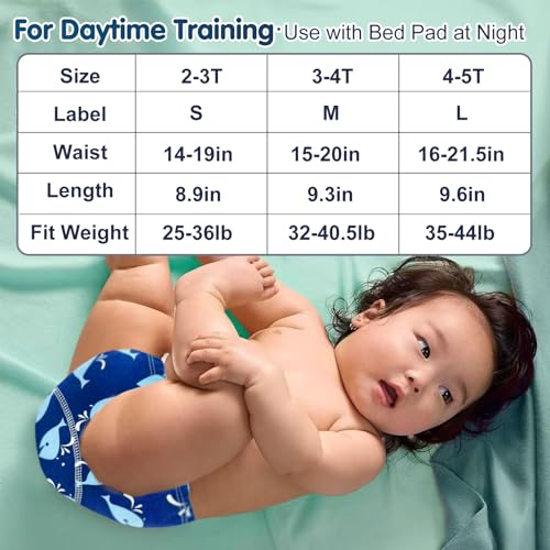 Upairy Training Pants for Boys Girls,Toddler Potty Training Underwear,Leakproof Reusable Kid Confident Panties,Children's Potty Underwear 100% Cotton for 2T-6T(8PCS,M)