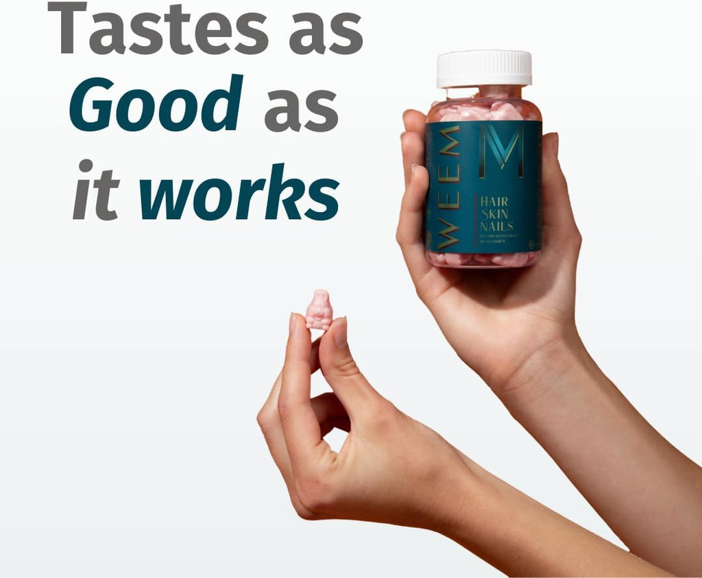WEEM Hair Skin and Nails Gummies - Supports Healthy Hair - Vegan biotin