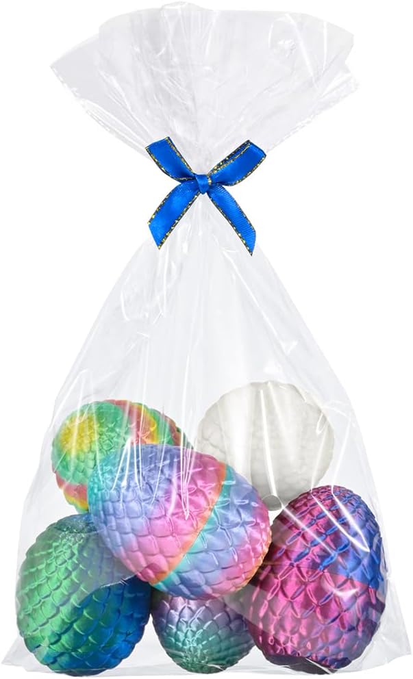 6PCS 3D Printed Dragon Eggs with Dragon Inside, Easter Basket Stuffers Mini