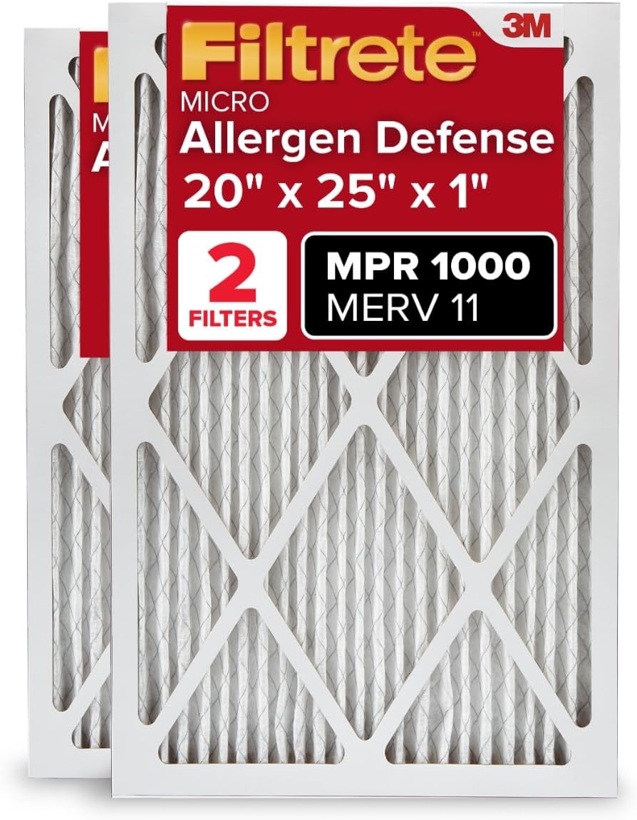 Filtrete 20x25x1 AC Furnace Air Filter, MERV 11, MPR 1000, Micro Allergen