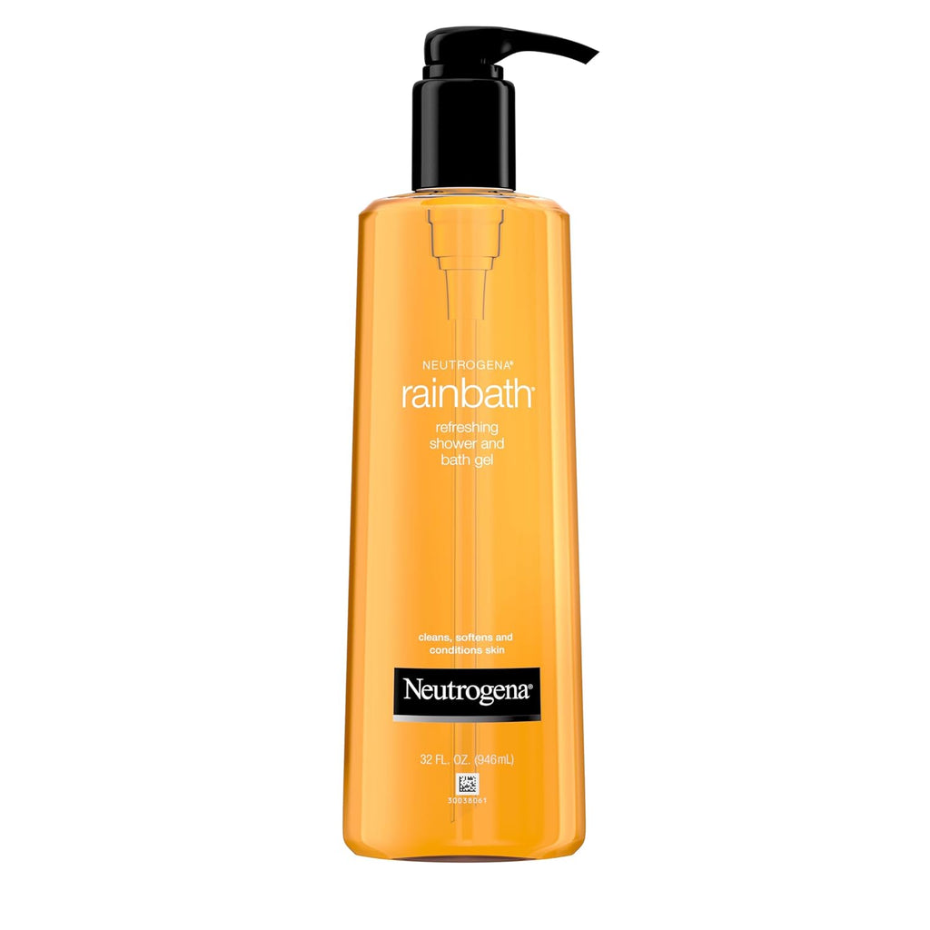 Neutrogena Rainbath Cleansing Shower & Bath Gel, Daily Moisturizing Body Wash Cleanser & Shaving Gel for Men & Women, Clean-Rinsing Creamy Lather for Softer & Smoother Skin, Original Scent, 32 fl.‰ÛøOz