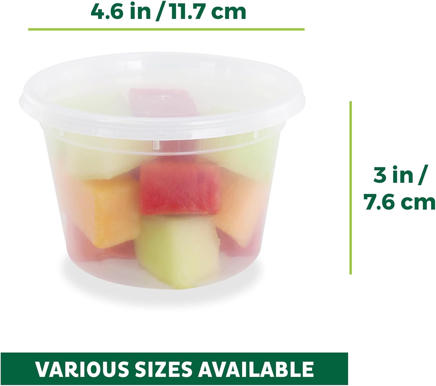 Freshware Food Storage Containers 50 Set 16 oz Plastic Deli Containers with