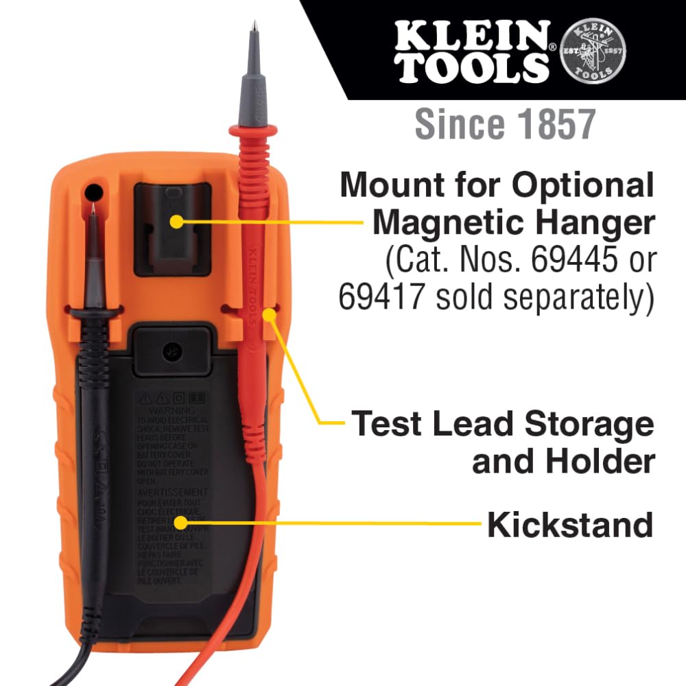 Klein Tools MM325 Multimeter, Digital Manual-Ranging 600V AC/DC Voltage