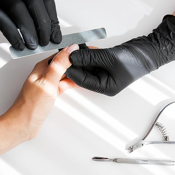 ForPro Disposable Nitrile Gloves, Chemical Resistant, Powder-Free