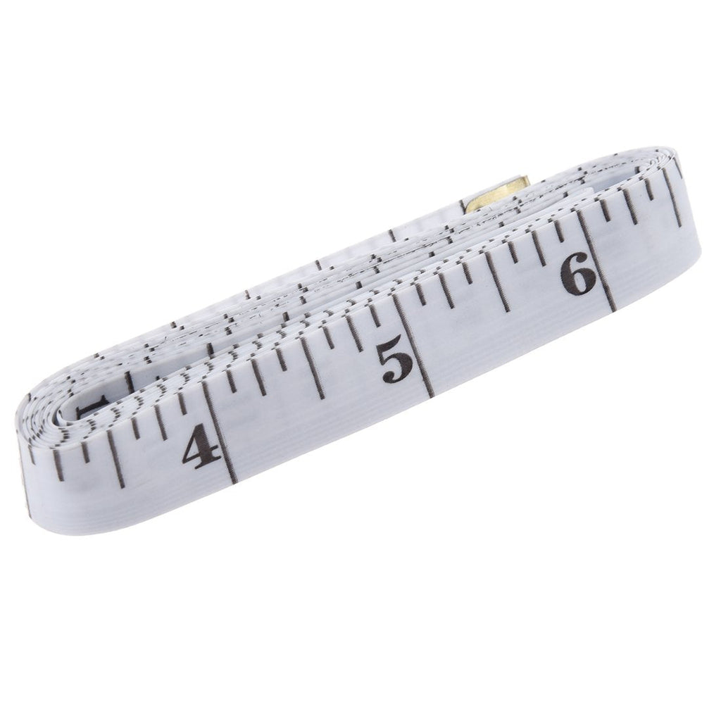 GDMINLO Soft Tape Measure Double Scale Body Sewing Flexible Tailor Craft Vinyl Ruler for Weight Loss Medical Body Measurement, Has Centimetre Scale on Reverse Side 60-inch•?öWhite•?ä