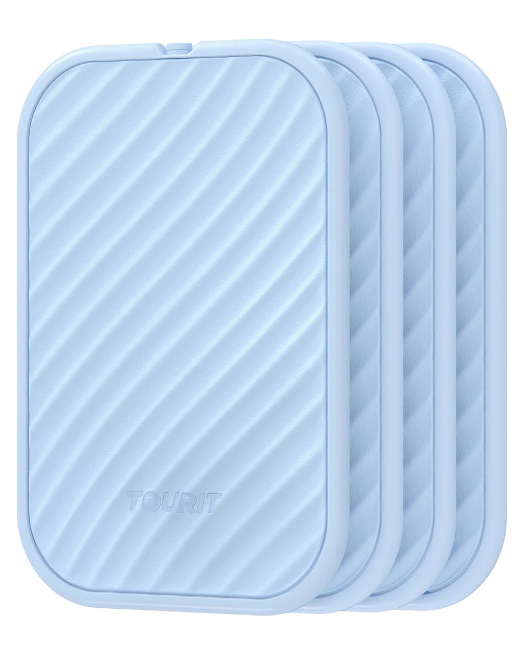TOURIT 4 Pack Reusable Slim Ice Packs for Lunch Boxes and Coolers