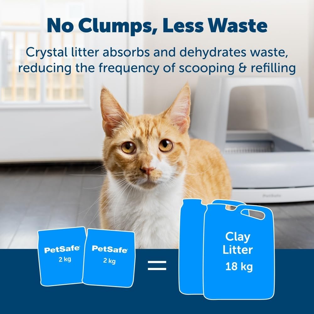 PetSafe ScoopFree Premium Crystal Cat Litter - Outperforms Clay Litter