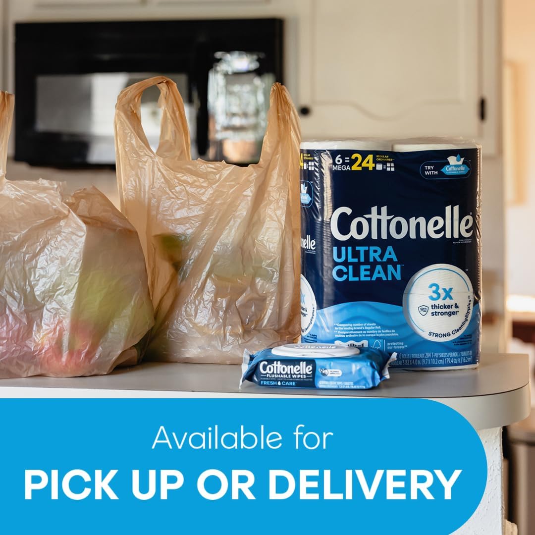 Cottonelle Ultra Clean Toilet Paper with Active CleaningRipples Texture