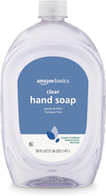 Amazon Basics Gentle & Mild Clear Liquid Hand Soap Refill, Triclosan-Free