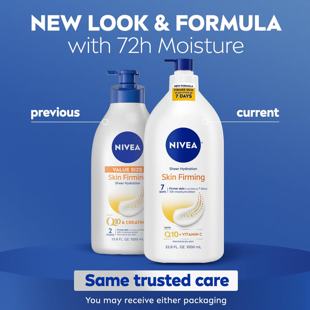 NIVEA Sheer Hydration Skin Firming Body Lotion with Q10 and Vitamin C