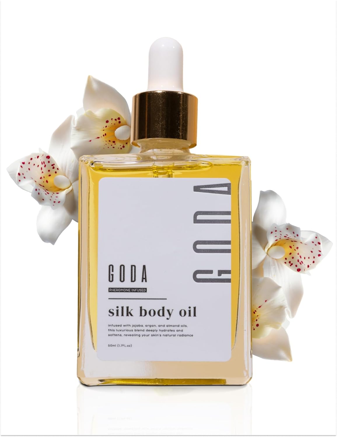GODA Silk Body Oil Women - Firming Anti Aging Moisturizing Formula, Crepey