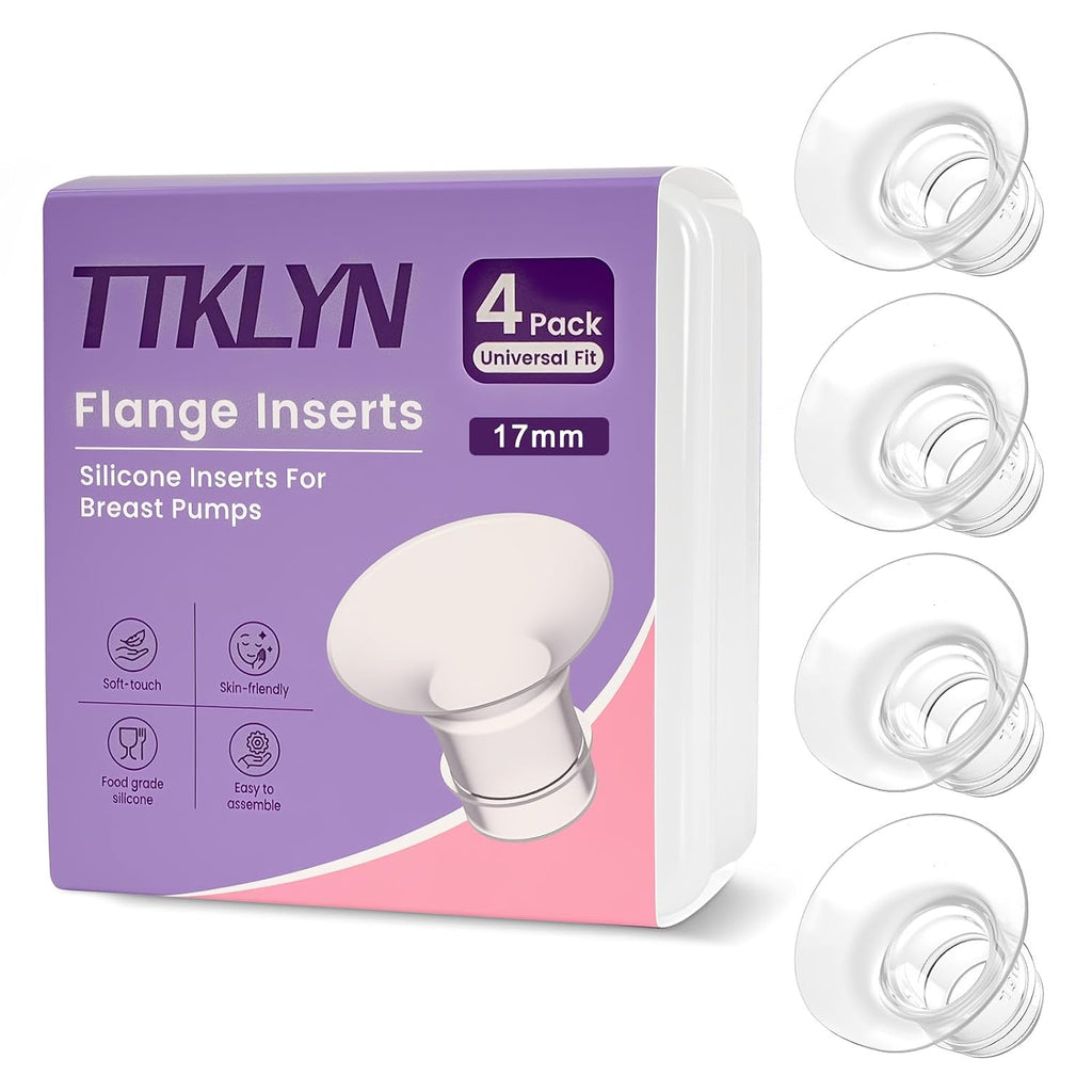 4 Pcs 17mm Flange Inserts, Soft Flange Reducer for 24mm Breast Shield