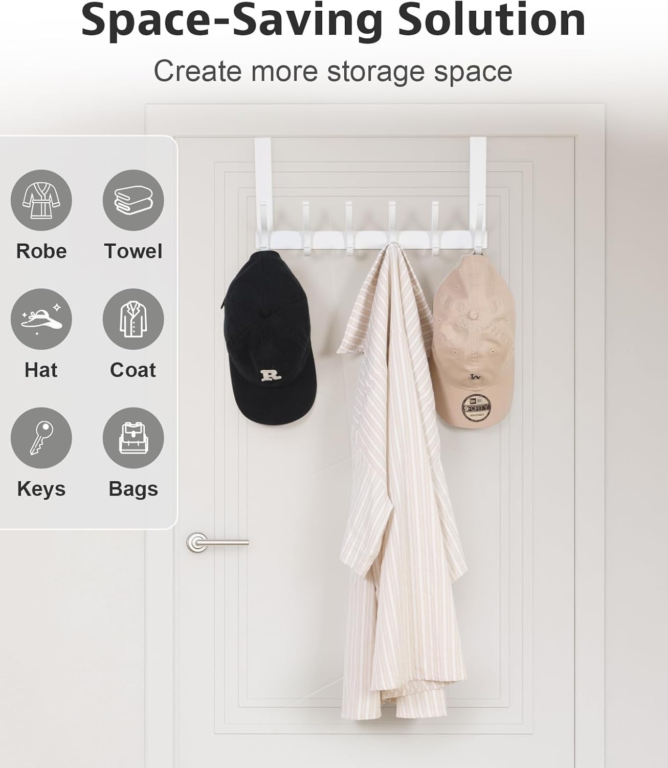 Optish Over The Door Hooks, Door Hanger Hooks for Hanging, Over The Doors