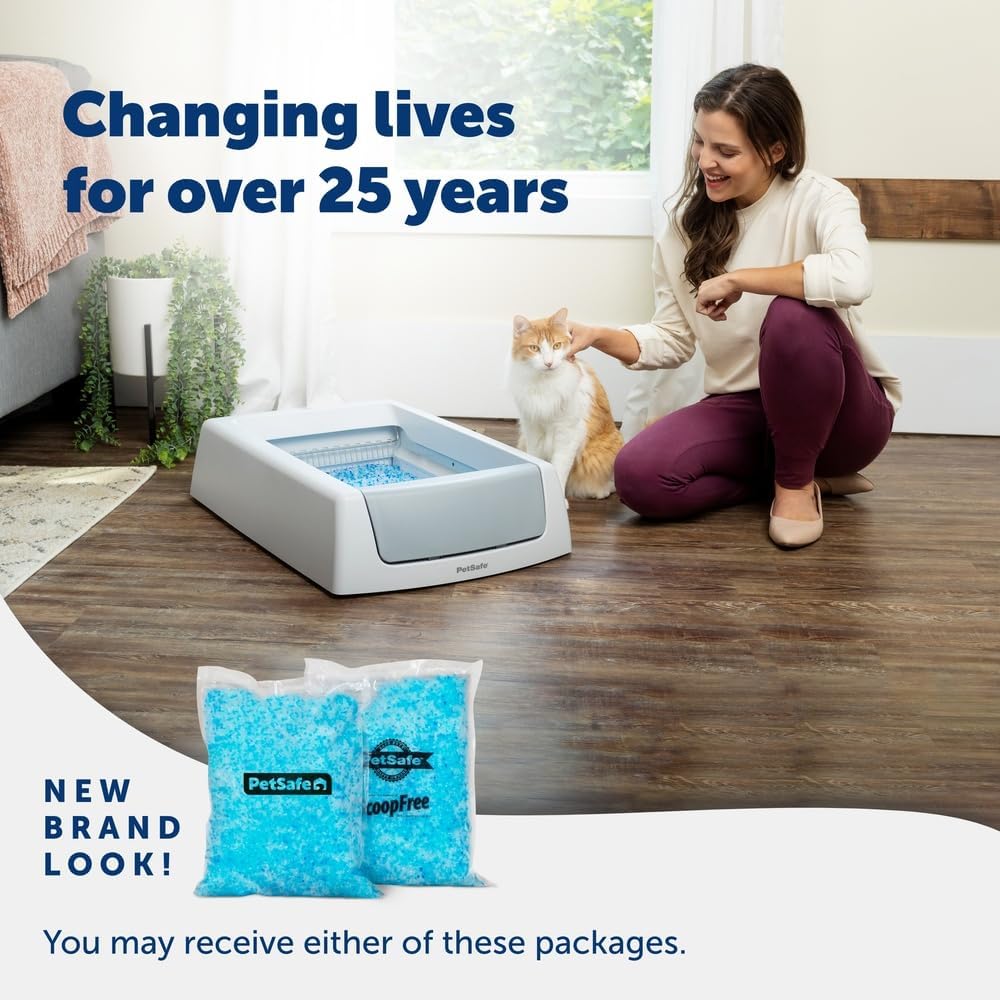 PetSafe ScoopFree Premium Crystal Cat Litter - Outperforms Clay Litter