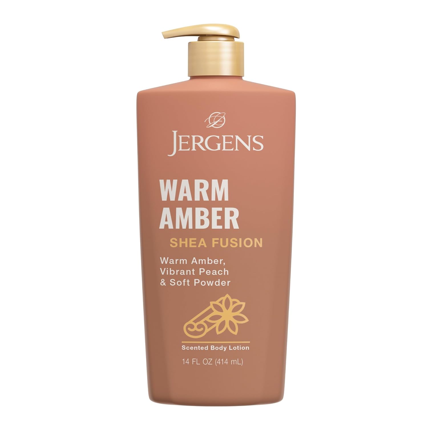 Jergens Shea Fusion Warm Amber Scented Lotion, Moisturizing Body Lotion with
