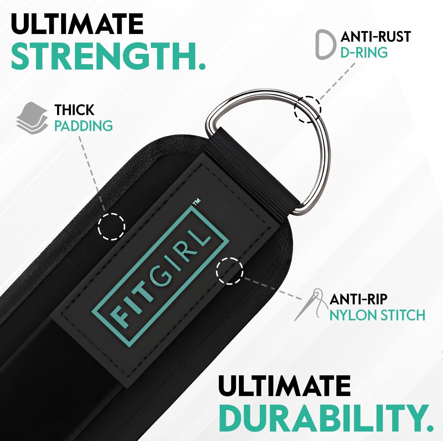 FITGIRL Ankle Strap for Cable Machine ‰ÛÒ Premium Padding and Comfort for Cable Exercise Machines, Cable Exercise Attachment for Home & Gym, Glute Workouts - Kickbacks, Leg Extensions, Hip Abductors