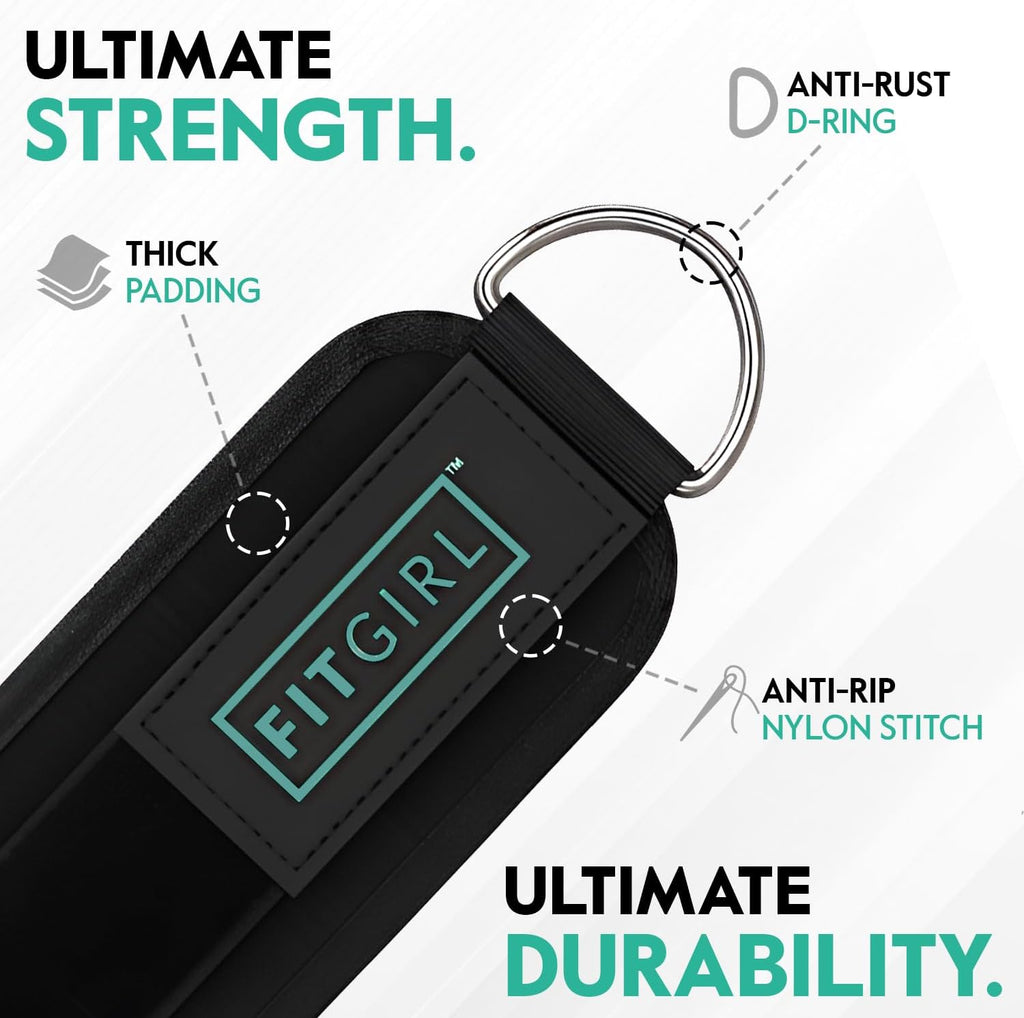FITGIRL Ankle Strap for Cable Machine ‰ÛÒ Premium Padding and Comfort for