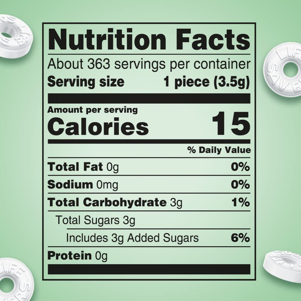 LIFE SAVERS Wint-O-Green Summer Candy Individually Wrapped Hard Mints, Party