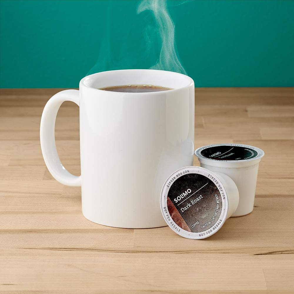 Solimo Dark Roast Coffee Pods, Compatible with Keurig 2.0 K-Cup Brewers 100